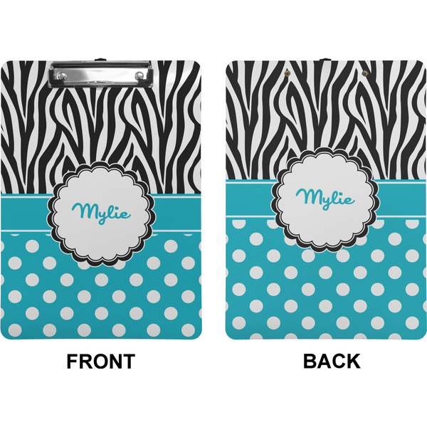 Dots & Zebra Clipboard (Letter) (Front + Back)