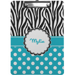 Dots & Zebra Clipboard (Letter Size) w/ Name or Text