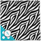 Dots & Zebra Cloth Napkins - Personalized Dinner (Full Open)