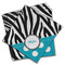 Dots & Zebra Cloth Napkins - Personalized Dinner (PARENT MAIN Set of 4)