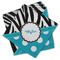 Dots & Zebra Cloth Napkins - Personalized Lunch (PARENT MAIN Set of 4)