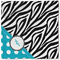 Dots & Zebra Cloth Napkins - Personalized Lunch (Single Full Open)