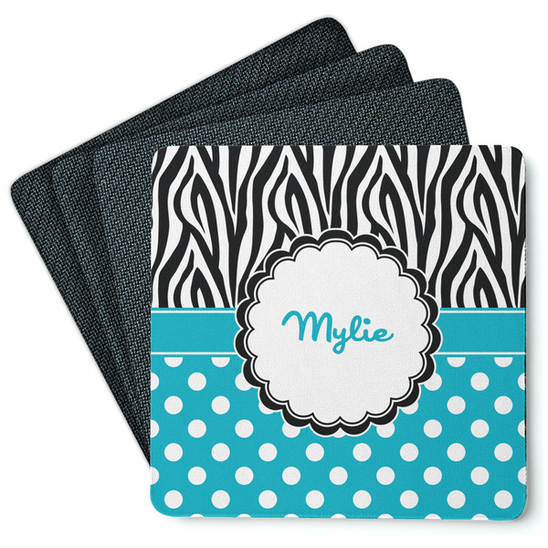 Dots & Zebra Coaster Rubber Back - Main