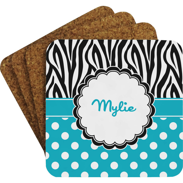 Dots & Zebra Coaster Set (Personalized)