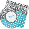 Dots & Zebra Rubber Backed Coaster (Personalized)