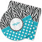 Dots & Zebra Rubber Backed Coaster (Personalized)