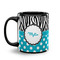 Dots & Zebra Coffee Mug - 11 oz - Black