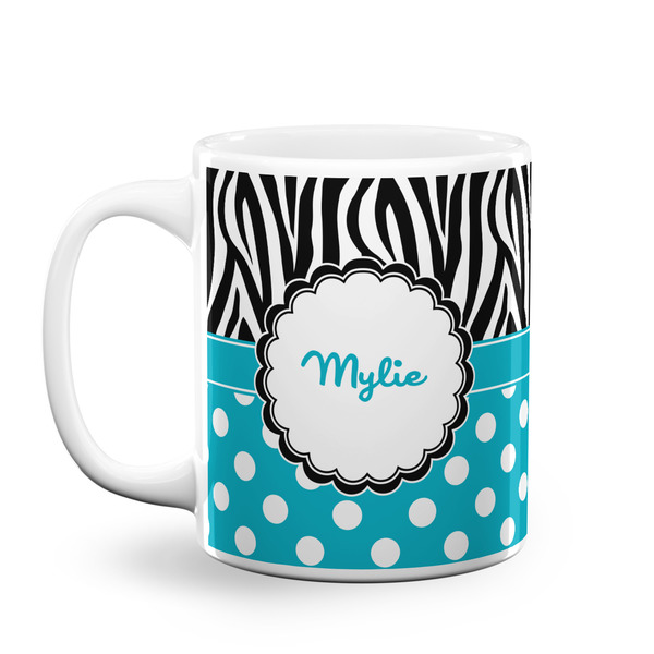 Custom Dots & Zebra Coffee Mug (Personalized)