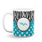 Dots & Zebra Coffee Mug - 11 oz - White