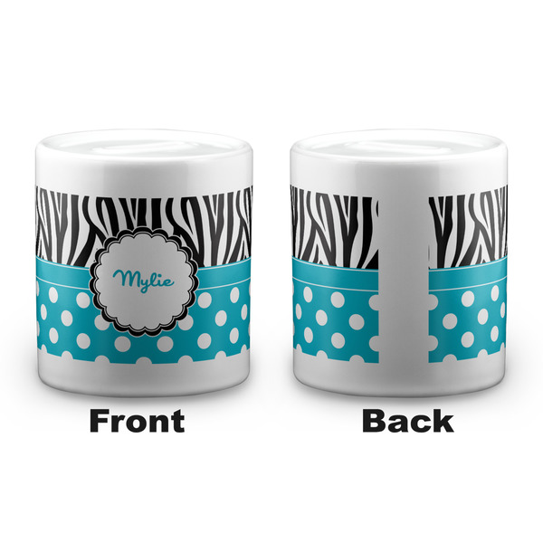 Dots & Zebra Coin Bank - Apvl