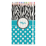 Dots & Zebra Colored Pencils (Personalized)