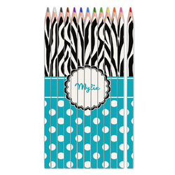 Dots & Zebra Colored Pencils (Personalized)