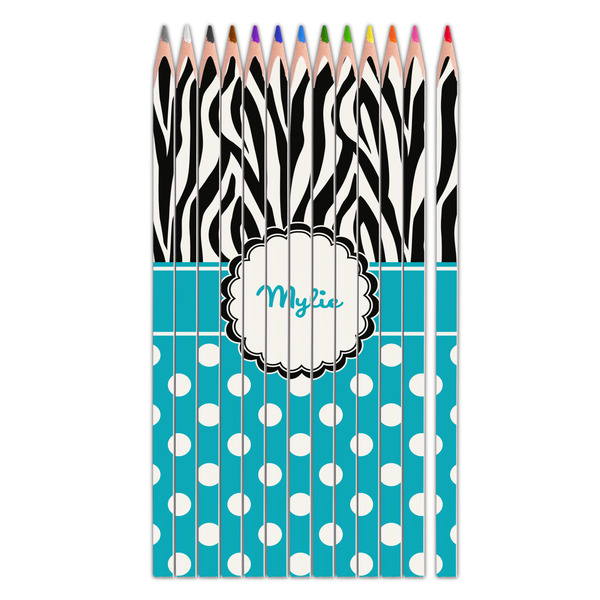 Custom Dots & Zebra Colored Pencils (Personalized)