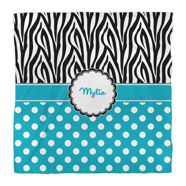 Dots & Zebra Comforter - Queen - Front