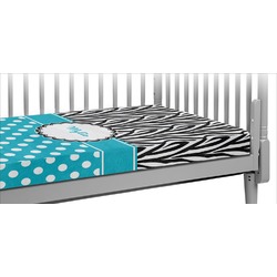 Dots & Zebra Crib Fitted Sheet (Personalized)