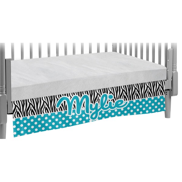 Custom Dots & Zebra Crib Skirt (Personalized)