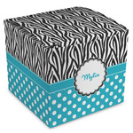 Dots & Zebra Cube Favor Gift Boxes (Personalized)