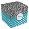 Dots & Zebra Cube Favor Gift Box - Front/Main