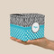Dots & Zebra Cube Favor Gift Box - On Hand - Scale View