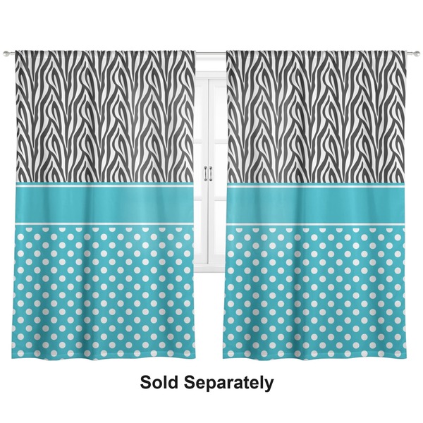 Custom Dots & Zebra Curtain Panel - Custom Size