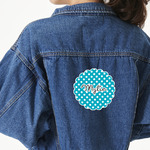 Dots & Zebra Twill Iron On Patch - Custom Shape - X-Large (Personalized)