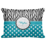Dots & Zebra Decorative Baby Pillowcase - 16"x12" (Personalized)