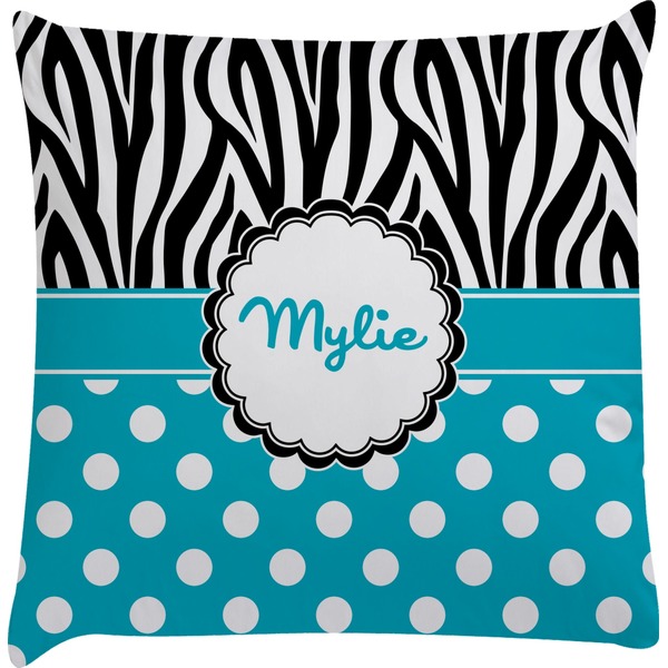 Custom Dots & Zebra Decorative Pillow Case (Personalized)
