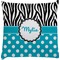 Dots & Zebra Decorative Pillow Case (Personalized)