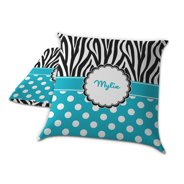Dots & Zebra Decorative Pillow Case - TWO