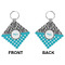Dots & Zebra Diamond Keychain (Front + Back)