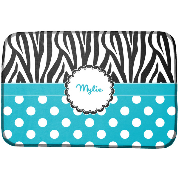 Custom Dots & Zebra Dish Drying Mat (Personalized)