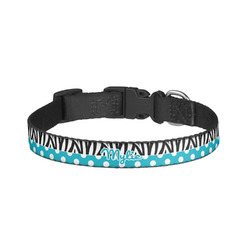 Dots & Zebra Dog Collar - Large (Personalized)