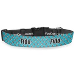 Dots & Zebra Deluxe Dog Collar - Large (13" to 21") (Personalized)