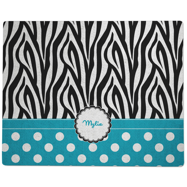 Dots & Zebra Dog Food Mat - Large without Bowls