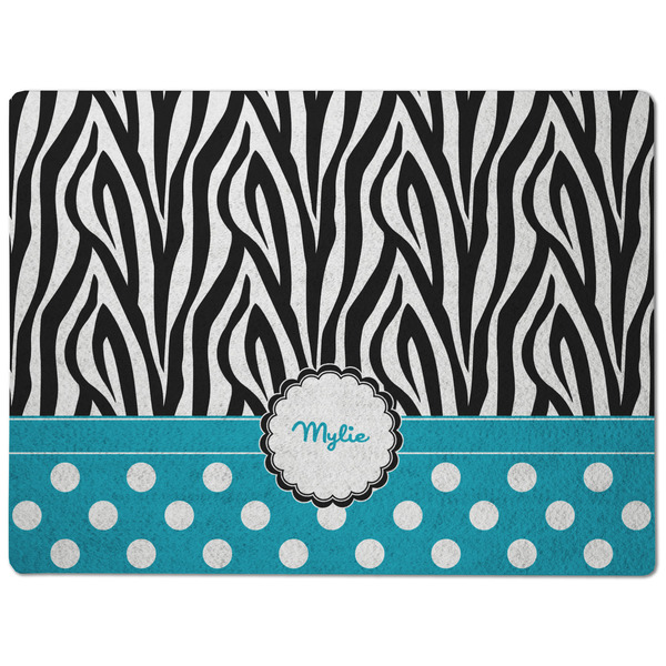 Dots & Zebra Dog Food Mat - Medium without bowls