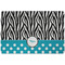 Dots & Zebra Dog Food Mat w/ Name or Text