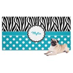 Dots & Zebra Dog Towel (Personalized)