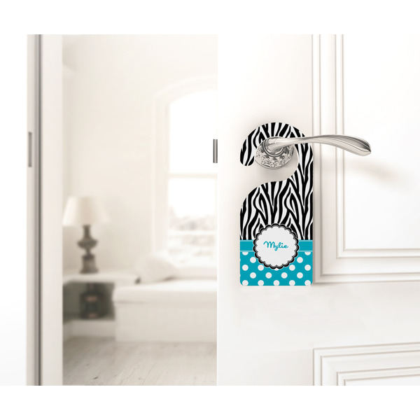 Dots & Zebra Door Hanger - LIFESTYLE