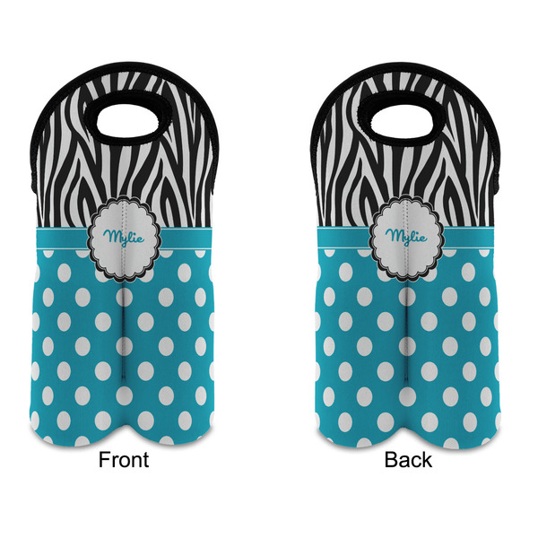 Dots & Zebra Double Wine Tote - APPROVAL (new)