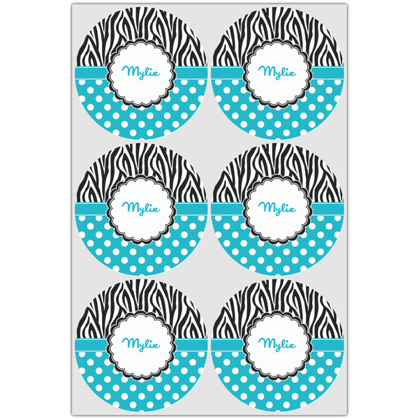Dots & Zebra Drink Topper - Large - Set of 6