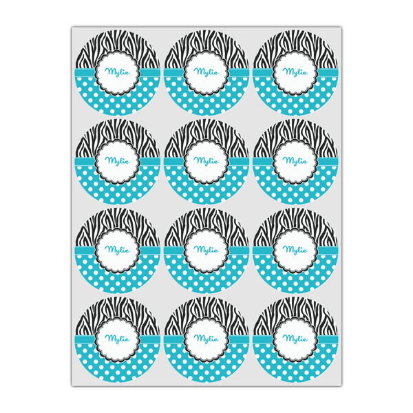 Dots & Zebra Drink Topper - Small - Set of 12