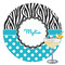 Dots & Zebra Printed Drink Topper - 3.5" (Personalized)