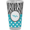 Dots & Zebra Pint Glass - Full Color - Front View