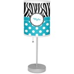 Dots & Zebra 7" Drum Lamp with Shade (Personalized)
