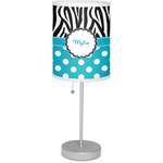 Dots & Zebra Lamp with Drum Shade (Personalized)