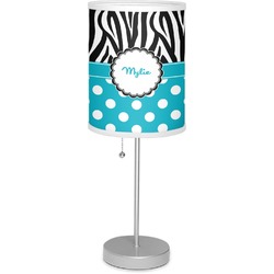 Dots & Zebra 7" Drum Lamp with Shade (Personalized)