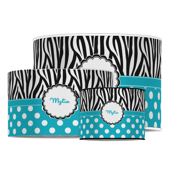 Dots & Zebra Drum Lampshades - MAIN