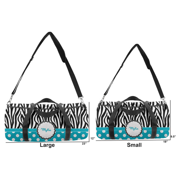 Dots & Zebra Duffle Bag Small and Large