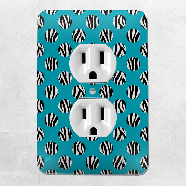 Dots & Zebra Electric Outlet Plate - LIFESTYLE