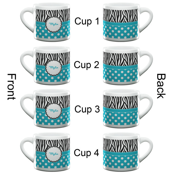 Dots & Zebra Espresso Cup - 6oz (Double Shot Set of 4) APPROVAL